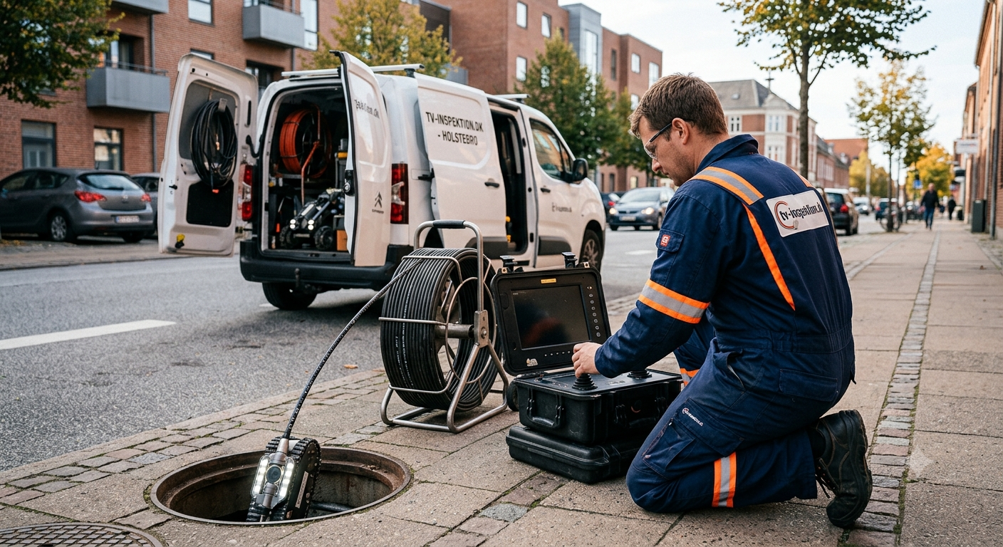 TV-inspektion af kloak og dræn i Holstebro — HD-kameraundersøgelse af stikledning